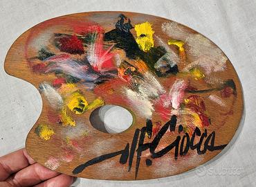 Tavolozza dipinta dal Pittore - "ALFREDO CIOCCA" -
