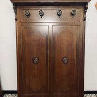 Antico Appendi Cappotti in Legno Massiccio,
