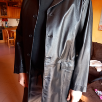 Trench giacca lunga pelle uomo