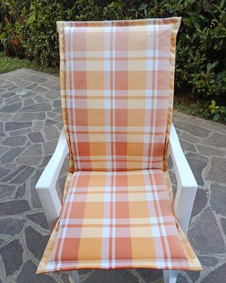 Cuscino per sedia da giardino e cuscino per sdraio