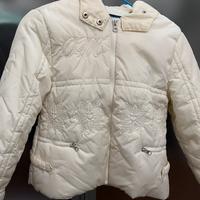 Piumino bambina imbottito color panna