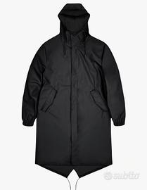 RAINS IMPERMEABILE NERO TAGLIA L NUOVO