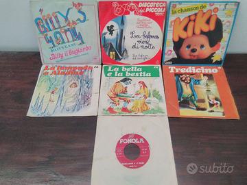 7 dischi /45 giri/45rpm Fiabe/Favole/per bambini