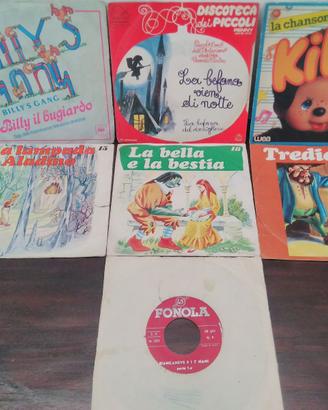 7 dischi /45 giri/45rpm Fiabe/Favole/per bambini