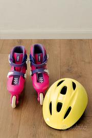 Pattini bambina 28-30 + casco