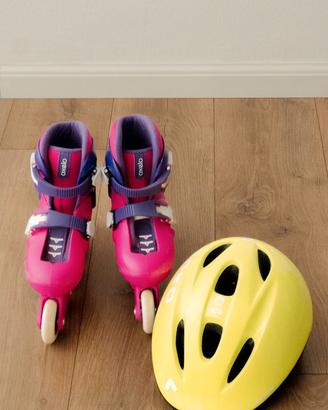 Pattini bambina 28-30 + casco