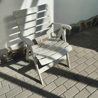 5x sedie da giardino bianche 