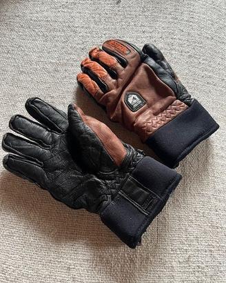 Guanti bambino cuoio e lana