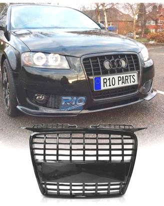 GRIGLIA AUDI A3 8P 8PA 05-08 LOOK S LINE NERO LUCI