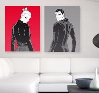 Coppia Quadri DIABOLIK COLLECTION by Mycrom Art