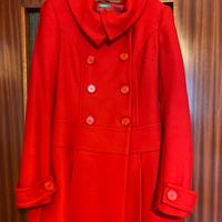 Cappotto rosso in pura lana vergine