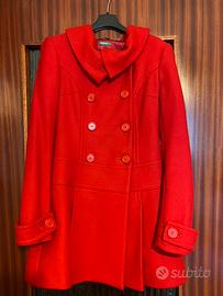Cappotto rosso in pura lana vergine