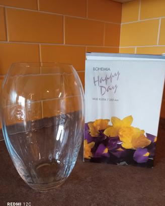 vaso in cristallo di Boemia 