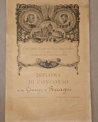 Diploma Concorso Catechistico 1920