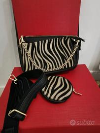 borsa vera pelle e cavallino piccola 