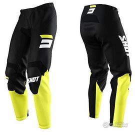 PANTALONE MOTO CROSS SHOT BURST UOMO GIALLO RINFOR