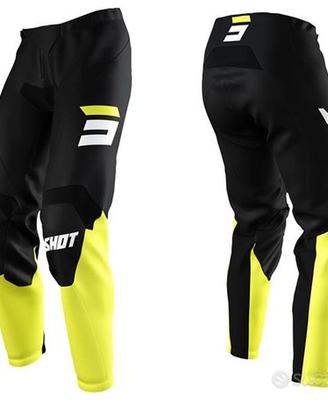 PANTALONE MOTO CROSS SHOT BURST UOMO GIALLO RINFOR