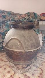 2 Giara antica in terracotta con coperchio