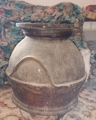2 Giara antica in terracotta con coperchio