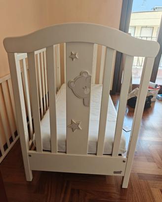 Lettino per neonato Erbesi in legno bianco