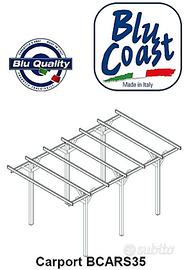 Struttura in legno carport gazebo 3m x 5m