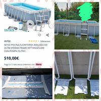 PISCINA INTEX 4X2X1M 26788 PRISMA FRAME + prodotti