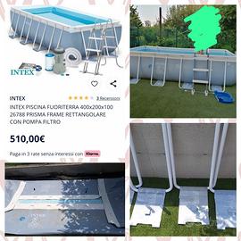 PISCINA INTEX 4X2X1M 26788 PRISMA FRAME + prodotti