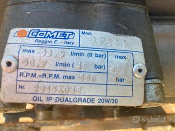 Pompa oer acqua con carrello e gomme per irr