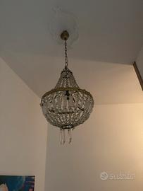 Lampadario a mongolfiera con cristalli