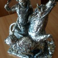 statua Guglielmo Gusella placcata argento 