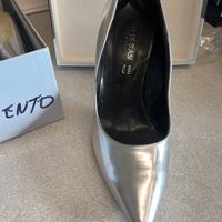 Scarpe con tacco argento