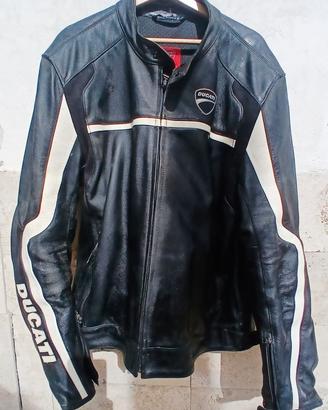 Giacca moto Ducati vera pelle