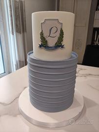 torta scenografica per Comunione con decorazioni i