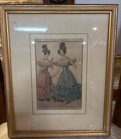 Stampa d’epoca costumes parisiens 1829 - Arredamento e Casalinghi In ...