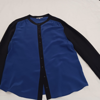 Camicia seta 100% donna bluette