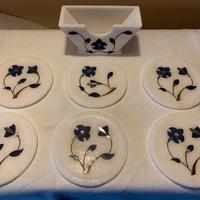 6 sottobicchieri in pietra