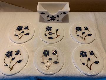 6 sottobicchieri in pietra