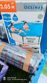 LOTTO STOCK PISCINA 3,05M BESTWAY COMPLETA + ACC.