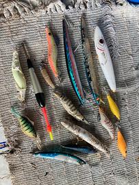 Varie esche per pesca