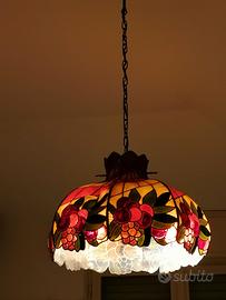 lampadario in resina tipo liberty, anni 70