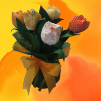 Vaso con tulipani handmade