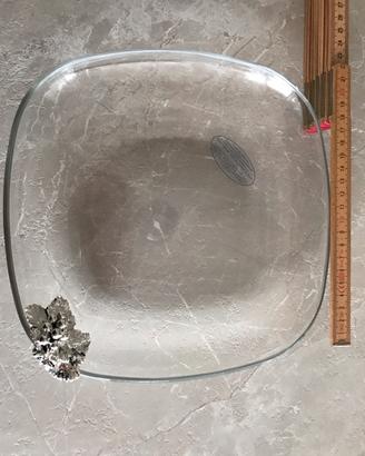 Piatto arredamento con applicazione argento
