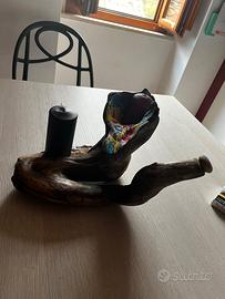Soprammobile in legno fatto a mano 
