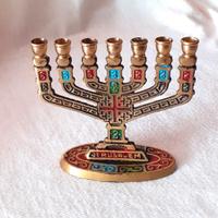 Candelabro in ottone smaltato