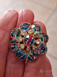 Spilla con cristalli 'Aurora Boreale'