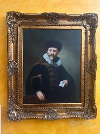 Dipinto "Ritratto di Nicolaes Ruts" (da Rembrandt)