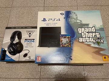 Playstation 4 1TB boxata + cuffie + giochi