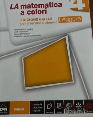 Libro “La matematica a colori 4 - edizione gialla”
