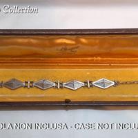 Bracciale Fatto a Mano In Metallo Argentato Rombi