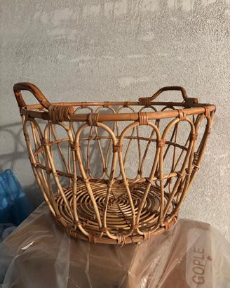 Cesta tonda Ikea mod. Snidad in rattan